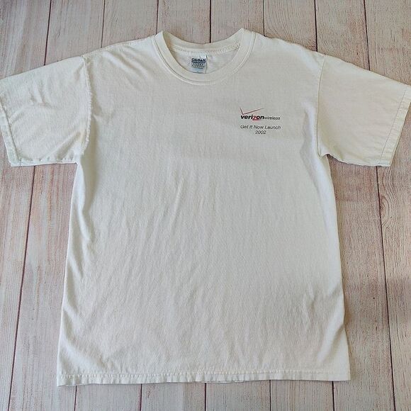 Vintage 2002 Verizon "do you get it now?" white company tee L - Picture 2 of 9